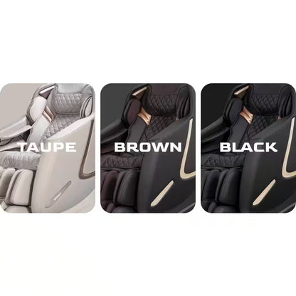 Prestige Series Black Faux Leather Reclining 3D Massage Chair with Foot Rollers and Heated Seat