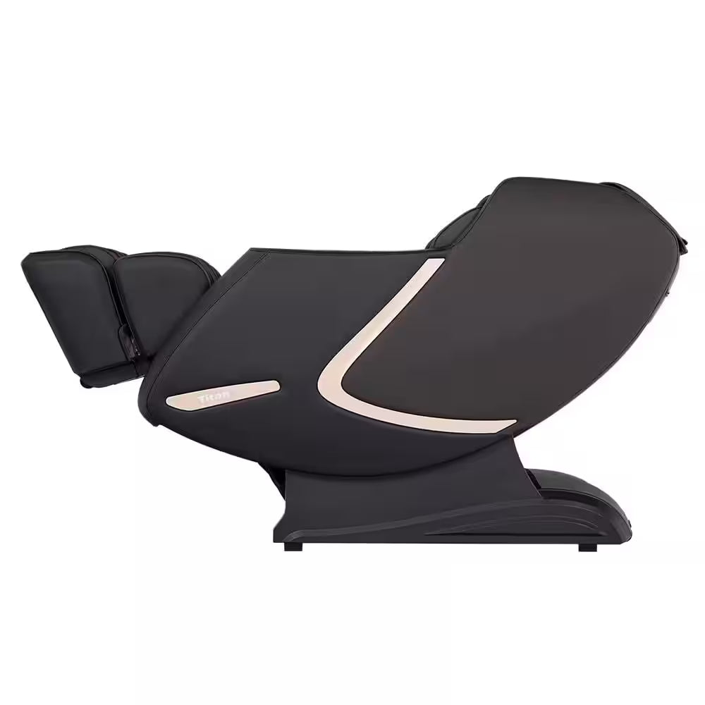 Prestige Series Brown Faux Leather Reclining 3D Massage Chair with Foot Rollers and Heated Seat
