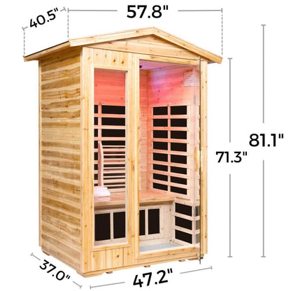 Garner-902Vs 2 Person Outdoor Far Infrared Sauna