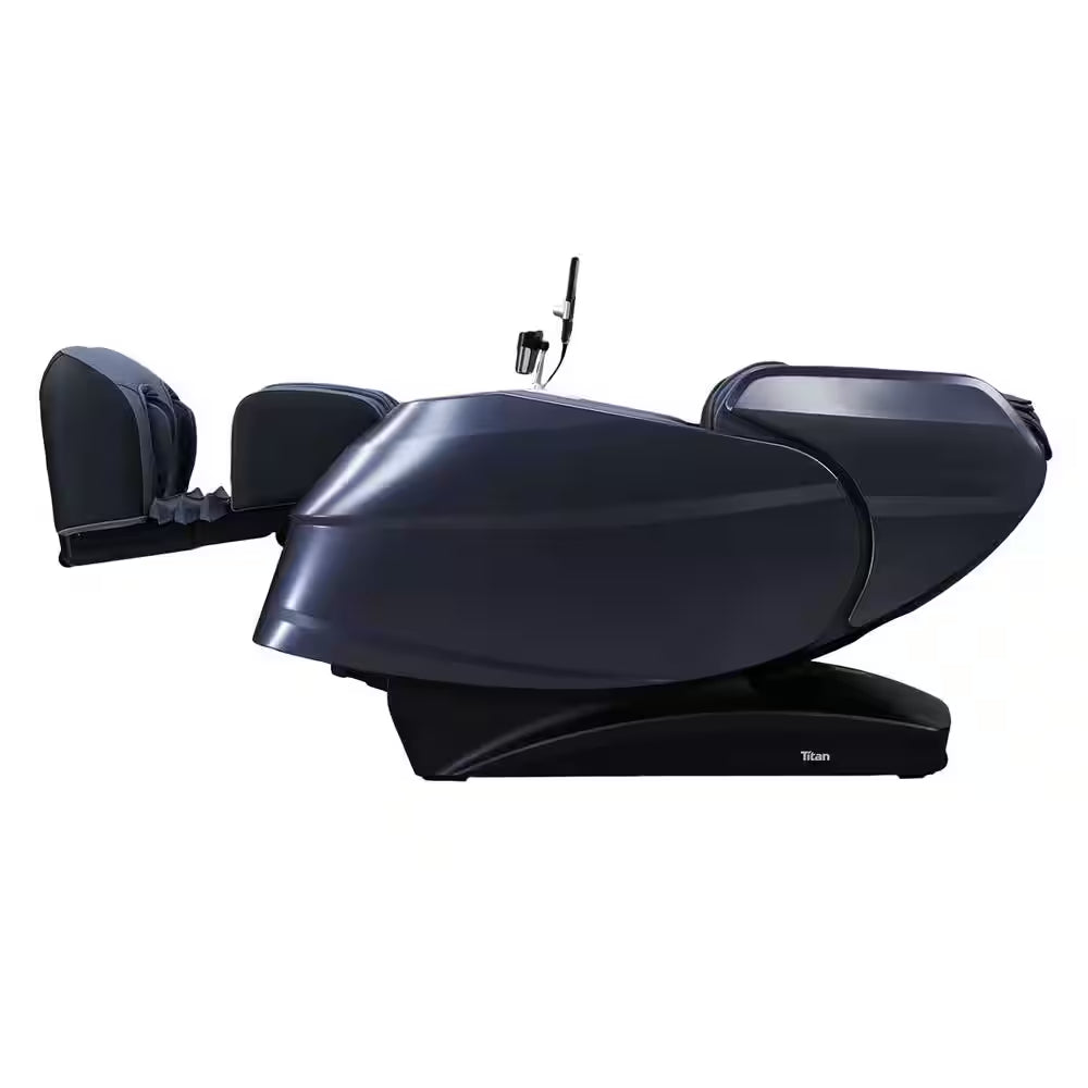 Rejuv Series Black Faux Leather Reclining 4D Massage Chair with Voice Recognition, Bluetooth Speakers and Heated Seat