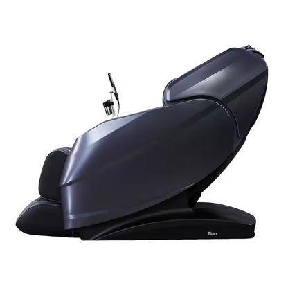 Rejuv Series Black Faux Leather Reclining 4D Massage Chair with Voice Recognition, Bluetooth Speakers and Heated Seat