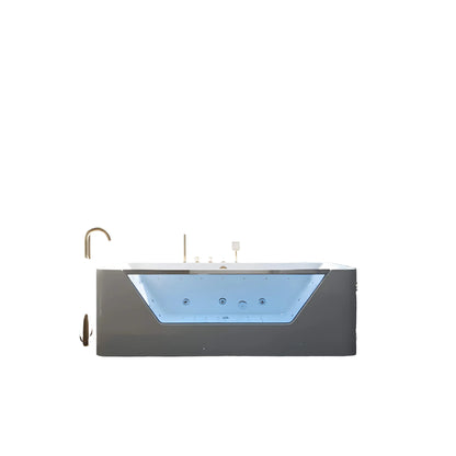Alora 67-Inch 7-Jets Hydrotherapy Whirlpool Bathtub With Glass Panel (SAK13589)