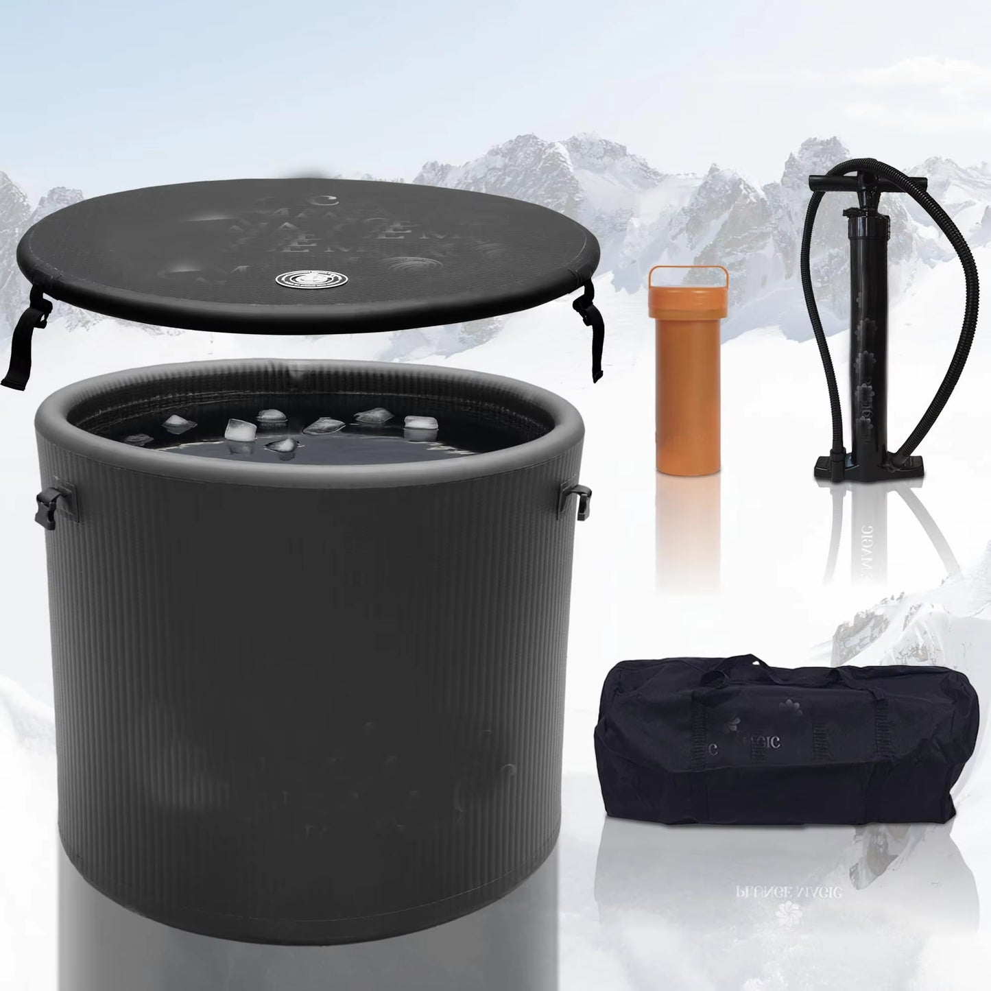 Pro Elite Recovery 90Cm Ice Pod Ice Bath Therapy Inflatable DWF Cold Plunge Tub for 03Hp Water Chiller for Athletes