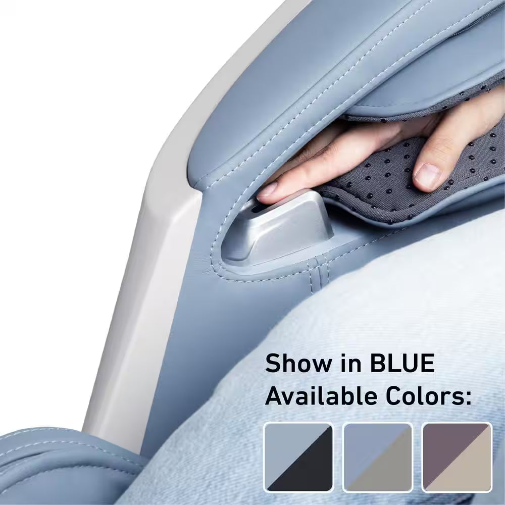 Rejuv Series Black Faux Leather Reclining 4D Massage Chair with Voice Recognition, Bluetooth Speakers and Heated Seat