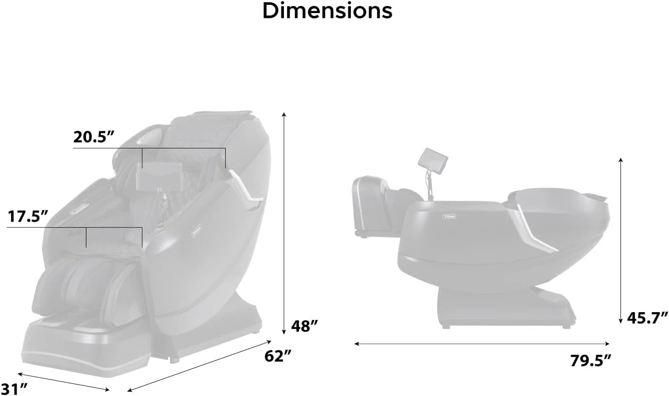 Pro-Vigor 4D Zero Gravity Massage Chair with SL Track & Heated Roller, Brown