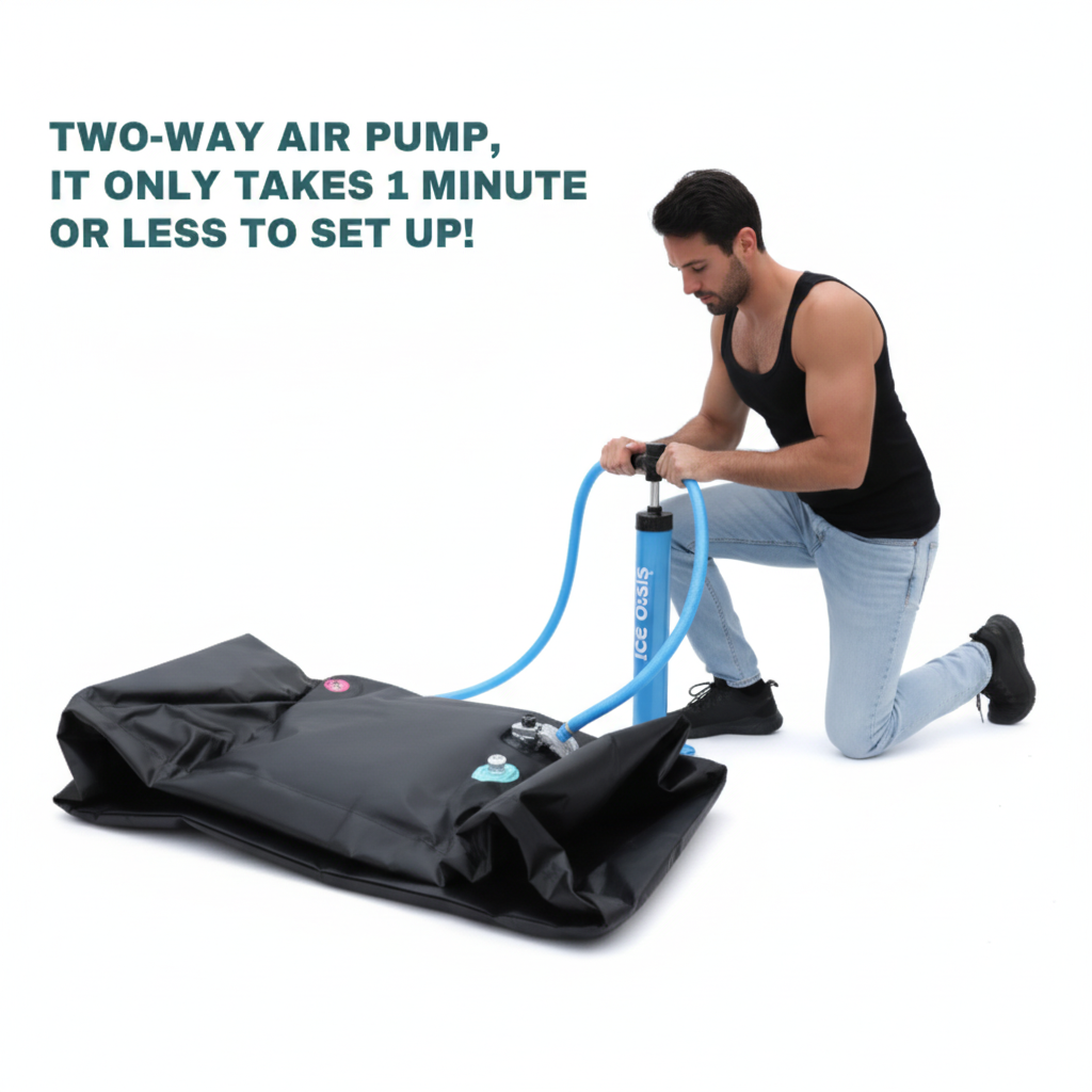 Ice Bath Tub with Water Chiller Compatibility- XL Cold Plunge Tub for Athletes - Outdoor, Portable, Inflatable - Recovery PRO 77" X 28"X 28"