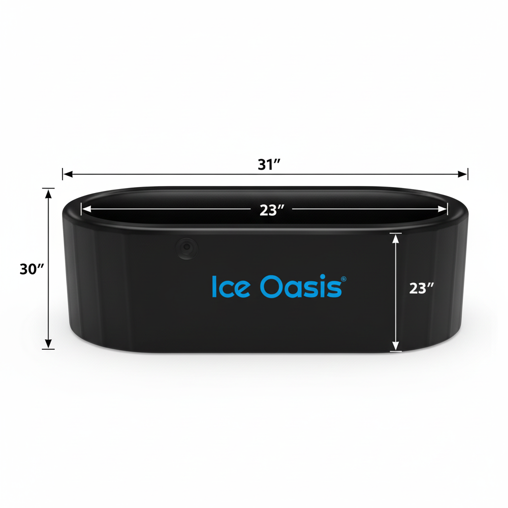 Ice Bath Tub with Water Chiller Compatibility- XL Cold Plunge Tub for Athletes - Outdoor, Portable, Inflatable - Recovery PRO 77" X 28"X 28"