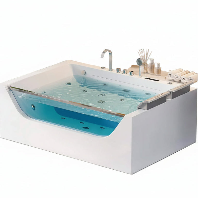 Alora 71-Inch Luxury 2-Person Jetted Whirlpool Tub With Massage And Thermostat Control (SAK13872)
