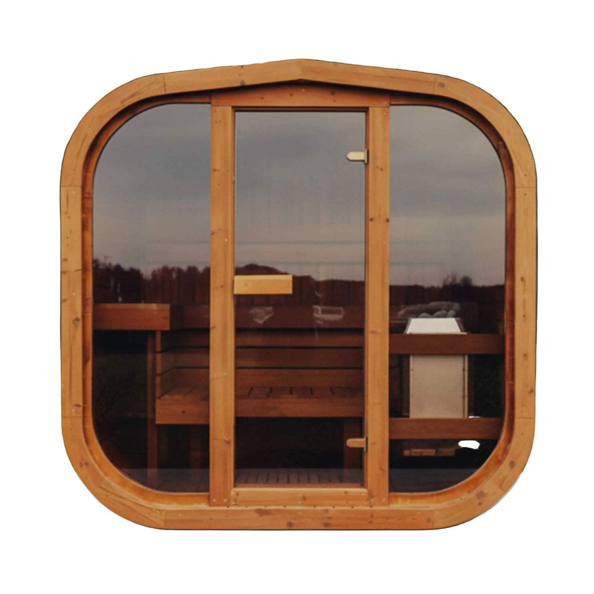 Premium 6-Person Outdoor Scandinavian ThermoWood® Cube Sauna Kit With LED Lighting [MW20] (SAK89146)