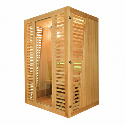 Sauna Cabin Finnish Steam Sauna 2/3 Places Complete Package with Harvia 3.5 Kw